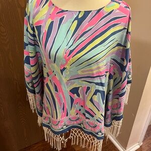 Lily‎ Pulitzer cover up/poncho multi color size s/m